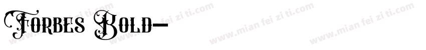 Forbes Bold字体转换